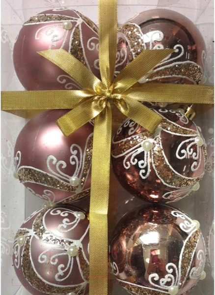 Изображение товара Набор шаров новогодних Волшебная страна Орнамент / 007484 (6шт)