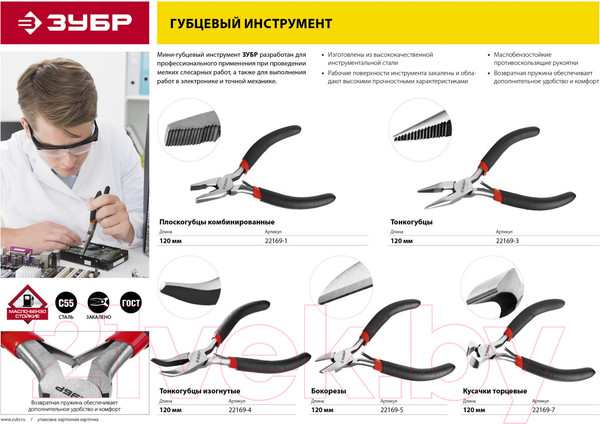 Изображение товара Кусачки торцевые Зубр 22169-7