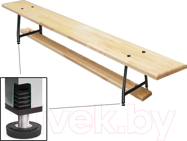 Изображение товара Скамейка гимнастическая Dinamika ZSO-003153 (сосна)