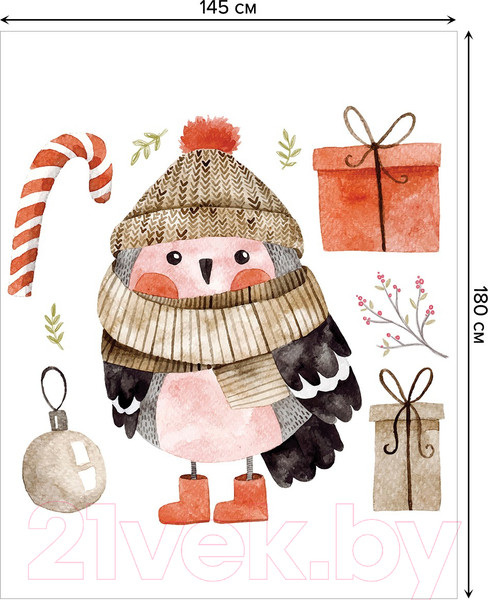 Изображение товара Скатерть JoyArty Рождественская сова / tc_380852 (180x145)