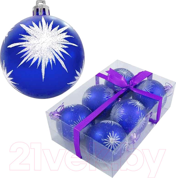 Изображение товара Набор шаров новогодних Волшебная страна PBD6-6-054-B / 101783 (6шт)