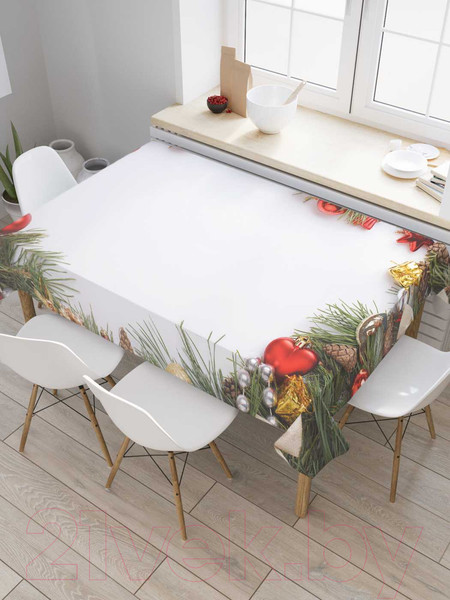 Изображение товара Скатерть JoyArty Рождественские игрушки / tc_37037 (180x145)