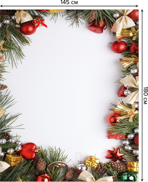 Изображение товара Скатерть JoyArty Рождественские игрушки / tc_37037 (180x145)