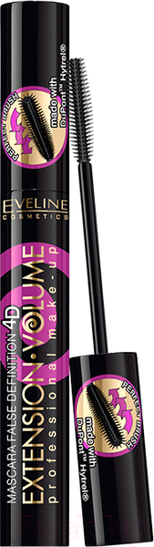 Изображение товара Тушь для ресниц Eveline Cosmetics Extension Volume Professional Make-Up Объем и удлинение (10мл)