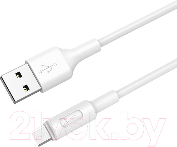 Изображение товара Кабель Hoco X25 Soarer AM-microBM (1м, белый)