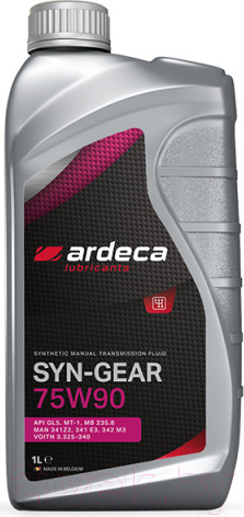 Изображение товара Трансмиссионное масло Ardeca Syn-Gear 75W90 / P40071-ARD001 (1л)