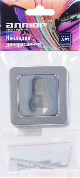 Изображение товара Накладка на цилиндр Аллюр АРТ ET-S1 SN/CP (матовый никель/хром)