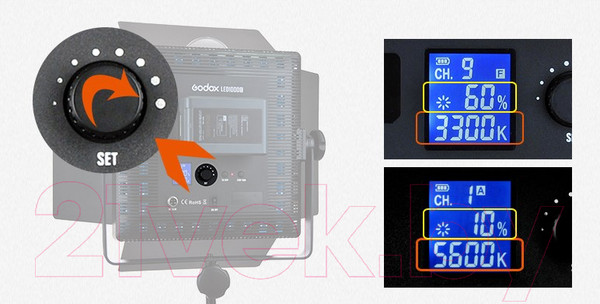 Изображение товара Осветитель студийный Godox LED500W без пульта / 28543