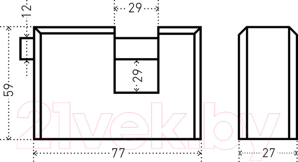 Изображение товара Замок навесной Аллюр ВС2-3-01KA