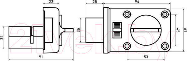 Изображение товара Замок накладной Аллюр ЗН1-43