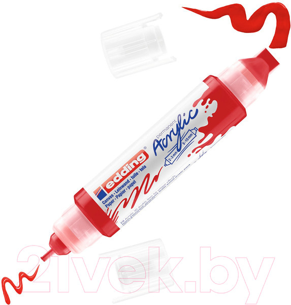 Изображение товара Маркер художественный Edding 3D Double Liner / 3484902 (красный/транспортный)