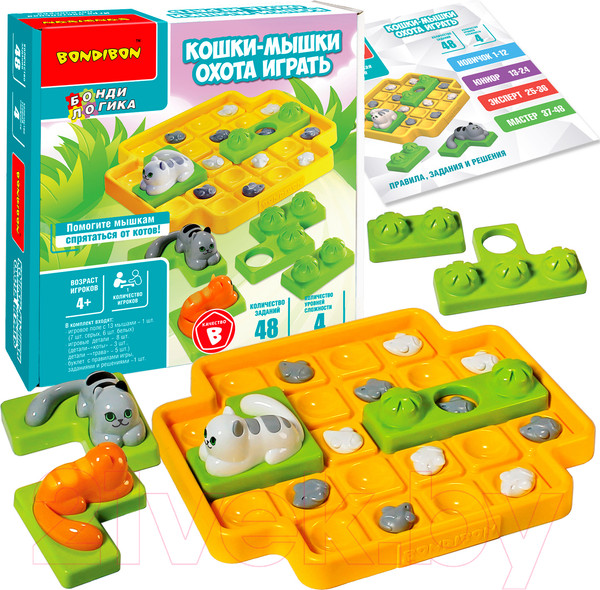 Изображение товара Развивающая игра Bondibon Кошки-мышки. Охота играть / ВВ5076
