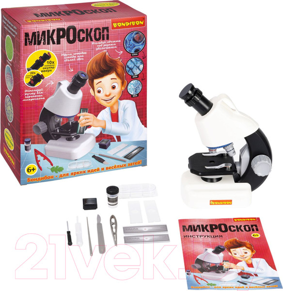 Изображение товара Микроскоп оптический Bondibon Французские опыты. Науки с Буки / ВВ5286