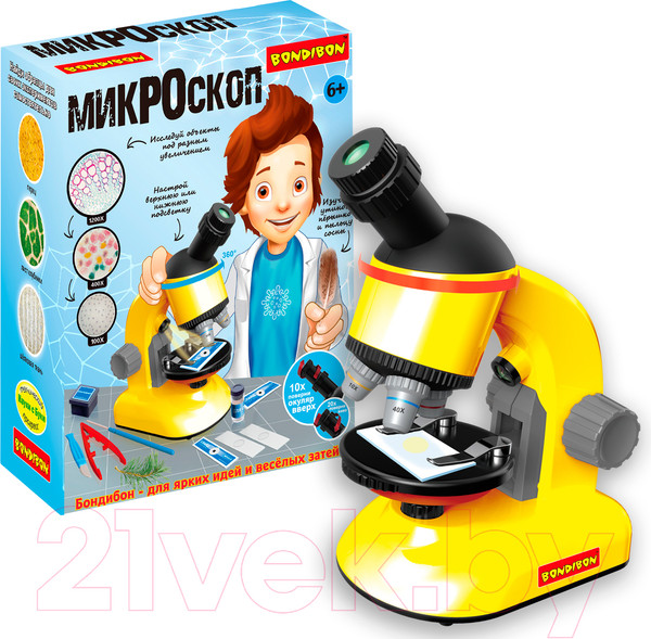 Изображение товара Микроскоп оптический Bondibon Французские опыты. Науки с Буки / ВВ5287
