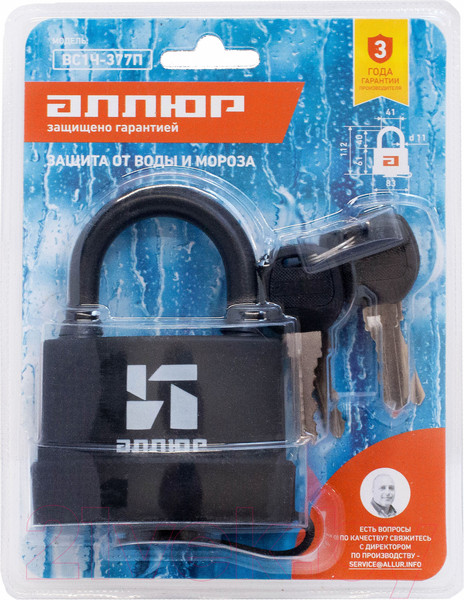 Изображение товара Замок навесной Аллюр ВС1Ч-377П