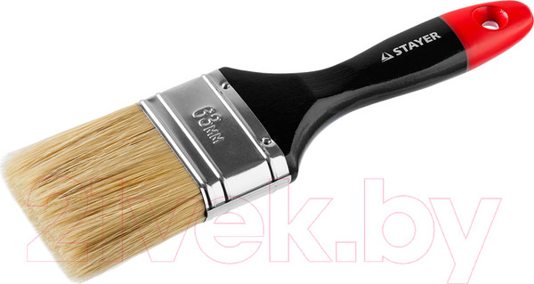 Изображение товара Кисть малярная Stayer Professional Universal 0104-063 плоская (63мм, светлая натуральная щетина)