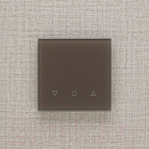 Изображение товара Выключатель DeLUMO Senso 7013 одноканальный трехклавишный сенсорный (натуральный коричневый)