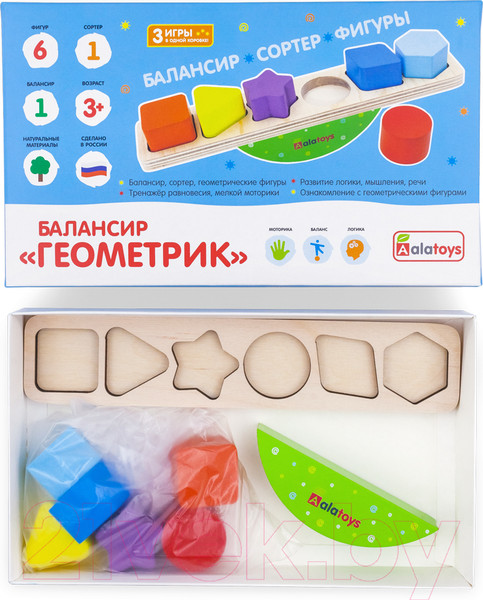 Изображение товара Сортер Alatoys Геометрик / БЛ07