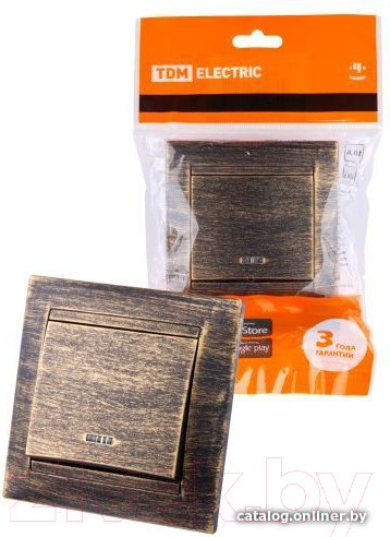 Изображение товара Выключатель TDM Лама SQ1815-0746 (старинная бронза)