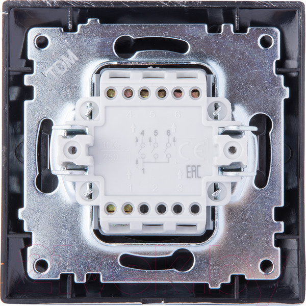 Изображение товара Выключатель TDM Лама SQ1815-0645 (старинное серебро)