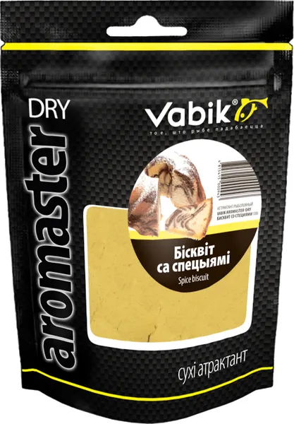 Изображение товара Ароматизатор рыболовный Vabik Aromaster-Dry Бисквит со специями / 6717 (100г)