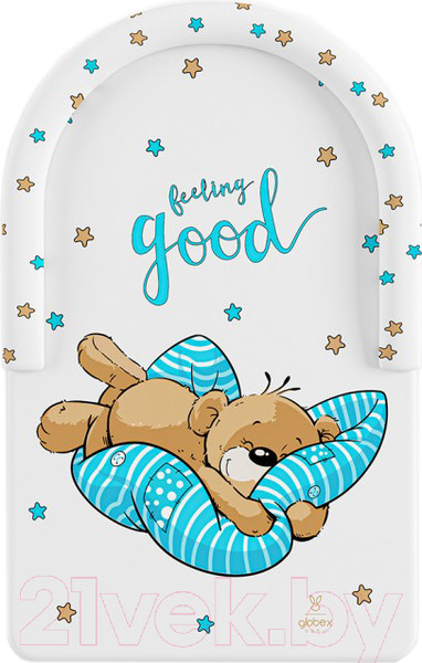 Изображение товара Доска пеленальная GLOBEX Комфорт Мишка на подушке / 4205/6 (голубой)