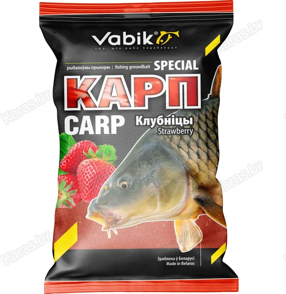 Изображение товара Прикормка рыболовная Vabik Special Карп Клубника / 6722 (1кг)