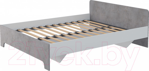Изображение товара Каркас кровати Горизонт Мебель Victor (белый/бетон)