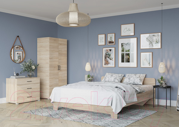 Изображение товара Каркас кровати Горизонт Мебель Victor (сонома)