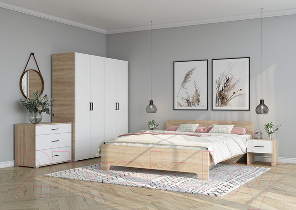 Изображение товара Каркас кровати Горизонт Мебель Victor (сонома)