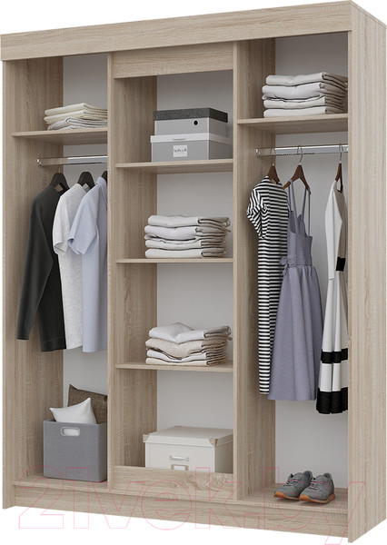 Изображение товара Шкаф-купе Горизонт Мебель Victor 1.6 (сонома/белый)