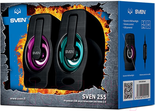 Изображение товара Мультимедиа акустика Sven 255 (черный)