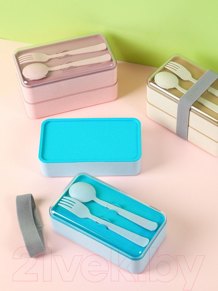 Изображение товара Набор для ланча Miniso Bento Box / 1971 (розовый)