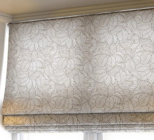 Изображение товара Римская штора Jalux Скандинавский лист 0467/13 140x170 (коричневый)