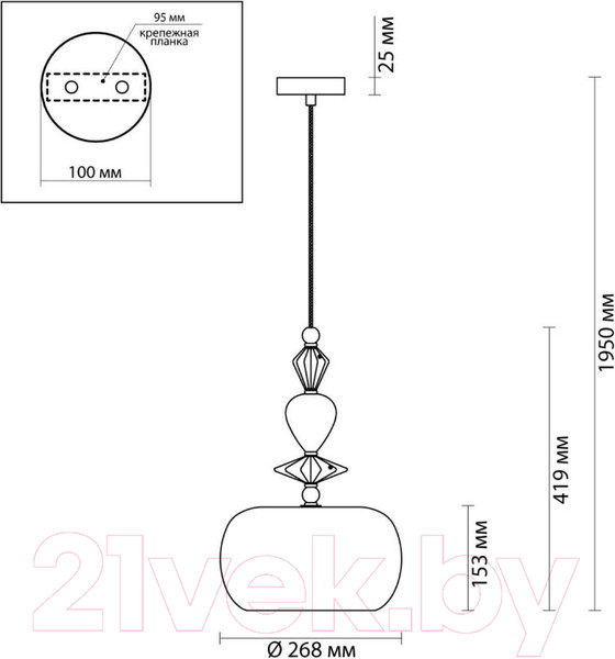 Изображение товара Потолочный светильник Odeon Light Bizet 4893/1A