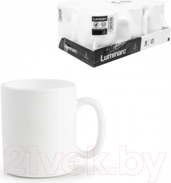 Изображение товара Набор кружек Luminarc Essence White N1230 (6шт)