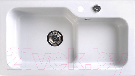 Изображение товара Мойка кухонная Belux SG-REC-HALF-8045-01 (белый кварц)