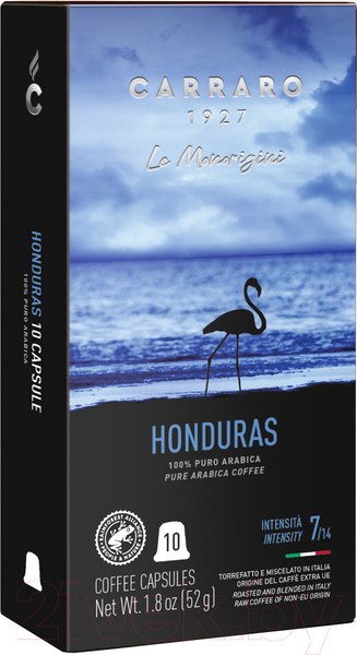 Изображение товара Кофе в капсулах Carraro Honduras стандарта Nespresso (10x5.2г)