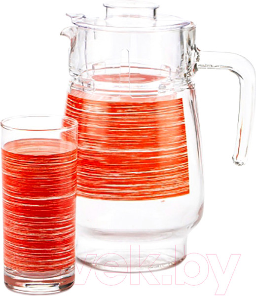 Изображение товара Набор для напитков Luminarc Brus Mania red P7452 (7шт)