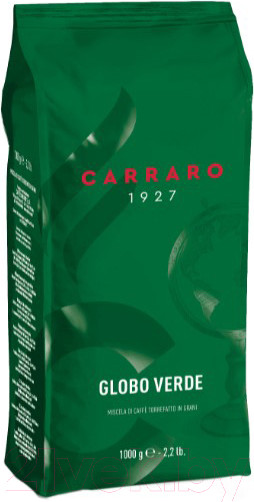 Изображение товара Кофе в зернах Carraro Globo Verde 50% арабика, 50% робуста (1кг)