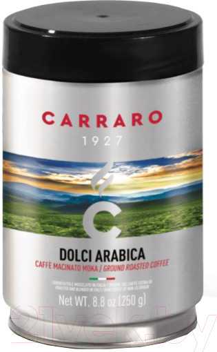 Изображение товара Кофе молотый Carraro Dolci Arabica 100% арабика (250г)