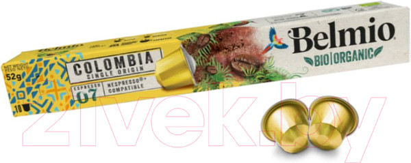 Изображение товара Кофе в капсулах Belmio 2.0 Bio/Single Origin Colombia стандарт Nespresso (10x5.2г)