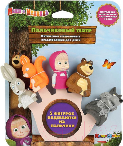 Изображение товара Пальчиковый кукольный театр Капитошка Маша и Медведь / ST-FT1801