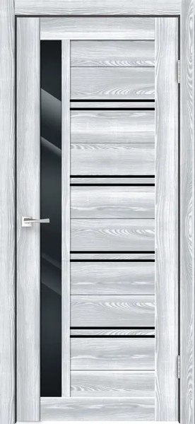 Изображение товара Дверь межкомнатная Velldoris Xline 1 80x200 (клен айс/лакобель черный)