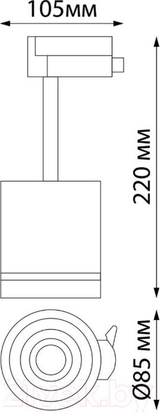 Изображение товара Трековый светильник Novotech Arum 358804 (матовое золото)