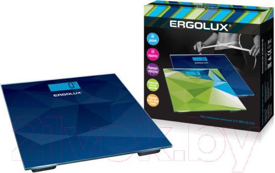 Изображение товара Напольные весы электронные Ergolux ELX-SB03-C45 (синий)