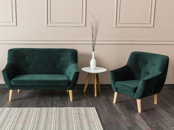 Изображение товара Кресло мягкое Signal Nordic 1 Velvet (Bluvel86 синий)