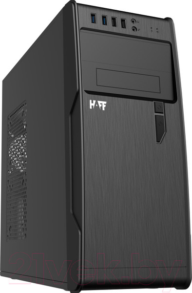 Изображение товара Корпус для компьютера HAFF 2808-U3 500W (черный/серебристый)