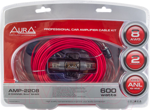 Изображение товара Набор для подключения автоакустики AURA AMP-2208