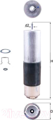 Изображение товара Топливный фильтр Knecht/Mahle KL169/6D